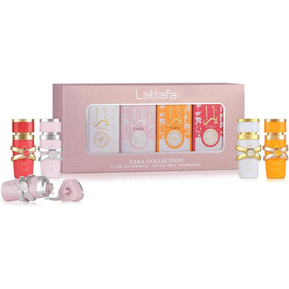 Set Yara Lattafa Mini 4Pz Candy 5Ml Edp/ Tous 5Ml Edp/ Moi 5Ml Edp/ Yara 5Ml Edp - Mujer