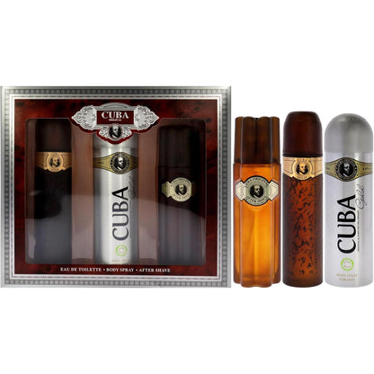 Cuba Gold Des Champs 3 Pz - Hombre Fragancia Amaderada Aromática con Lavanda Vetiver Bergamota y Jazmín para Hombres