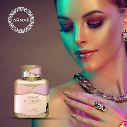 Armaf La Rosa 100 ml EDP Spray para Mujer Fragancia Floral con Notas de Pera y Bergamota Lanzada en 2016