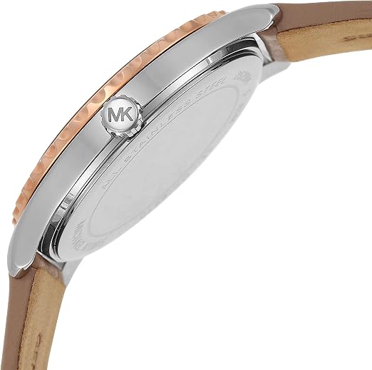 Michael Kors Reloj Mk2910 para Mujer con Correa de Cuero y Dial de Concha Elegante y Sofisticado