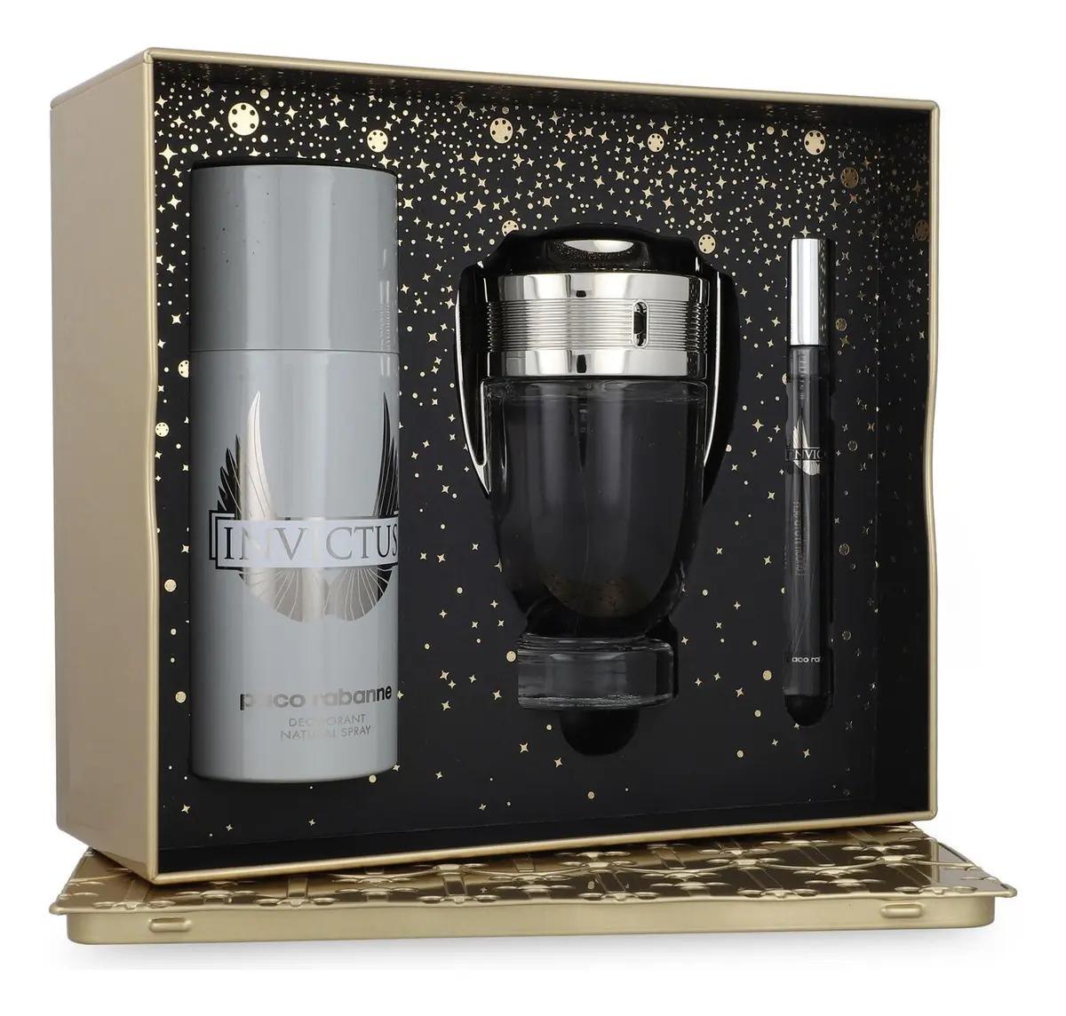 Set Invictus 3Pz 100Ml Edt Spray 10Ml Edt Spray - Hombre