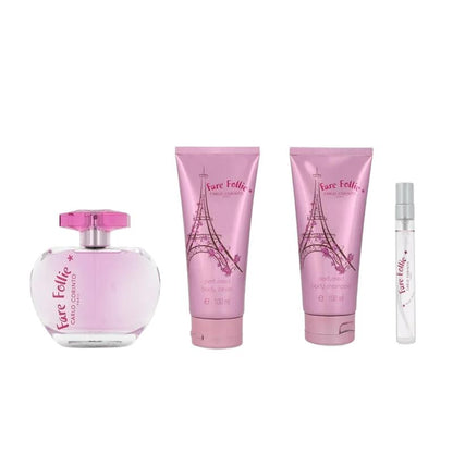Set Carlo Corinto Fare Follie 4Pzs 100Ml Edt Spray/ Body Shampoo 100Ml/ Body Lotion 100Ml/ Hair Mist 10Ml Spray - Mujer