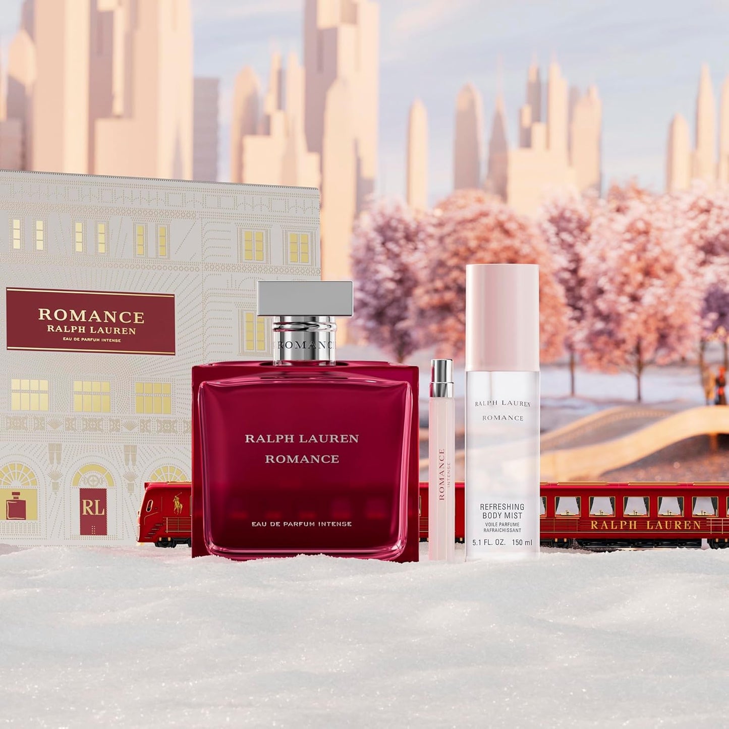 Set Romance Woman Intense 3Pzs 100Ml Edp Spray/ Body Mist 150Ml Spray/ 10Ml Edp Spray - Mujer
