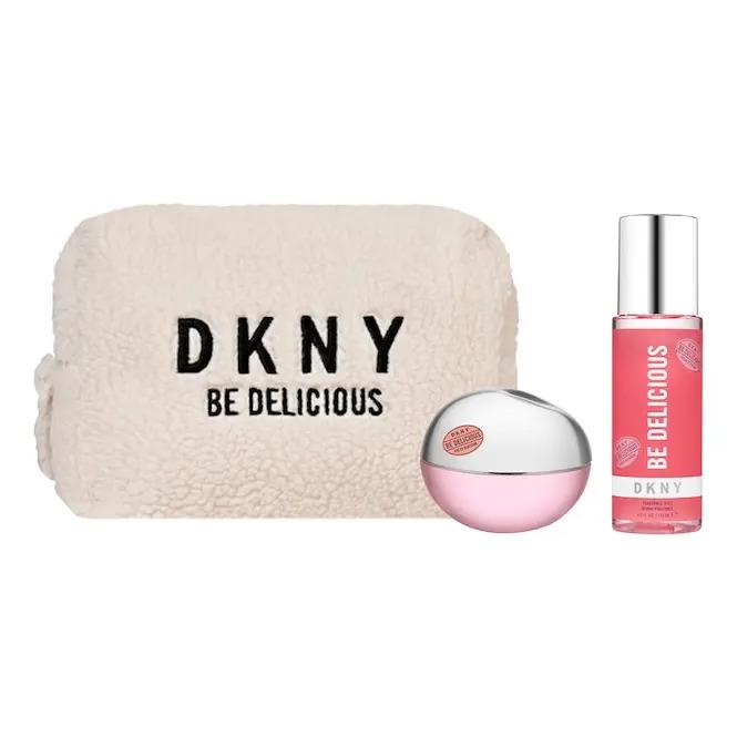 Donna Karan Set Be Delicious Fresh Blossom 3Pzs 100Ml Edp Spray/ 125Ml Body Mist/ Bolso Pequeño - Mujer