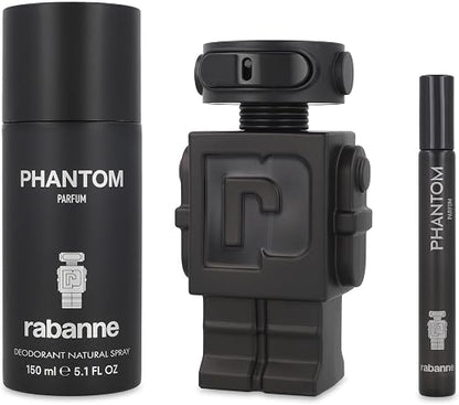 Set Phantom Parfum 3Pzs 100Ml Edp Spray/ Desodorante 150Ml Spray/ 10Ml Edp Spray - Hombre