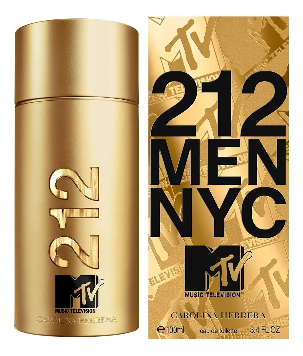 Carolina Herrera 212 Men Mtv 100Ml Edt Spray para Hombre Fragancia Masculina de Alta Calidad