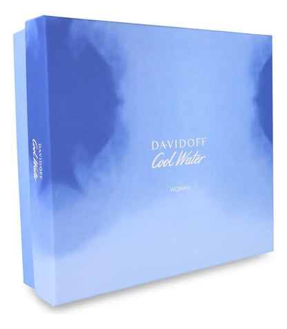 Set Cool Water Davidoff  3Pzs 100Ml Edt Spray/ Body Lotion 75Ml/ Shower Gel 75Ml - Mujer