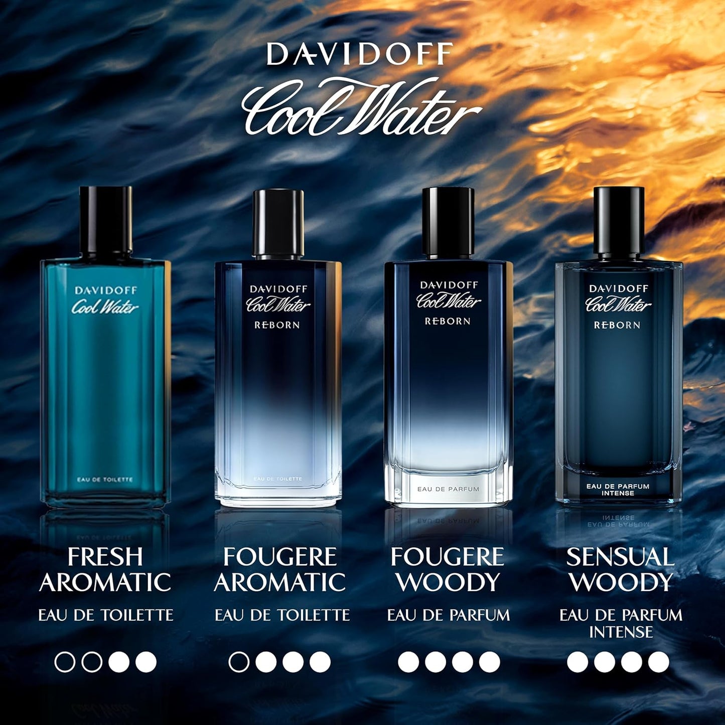 Davidoff Set Cool Water 3 pz para Hombre Fragancia Aromática Acuática con Notas de Agua de Mar y Menta