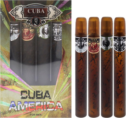 Set Cuba America Des Champs 4 Pz 35 ml c/u Spray - Hombre