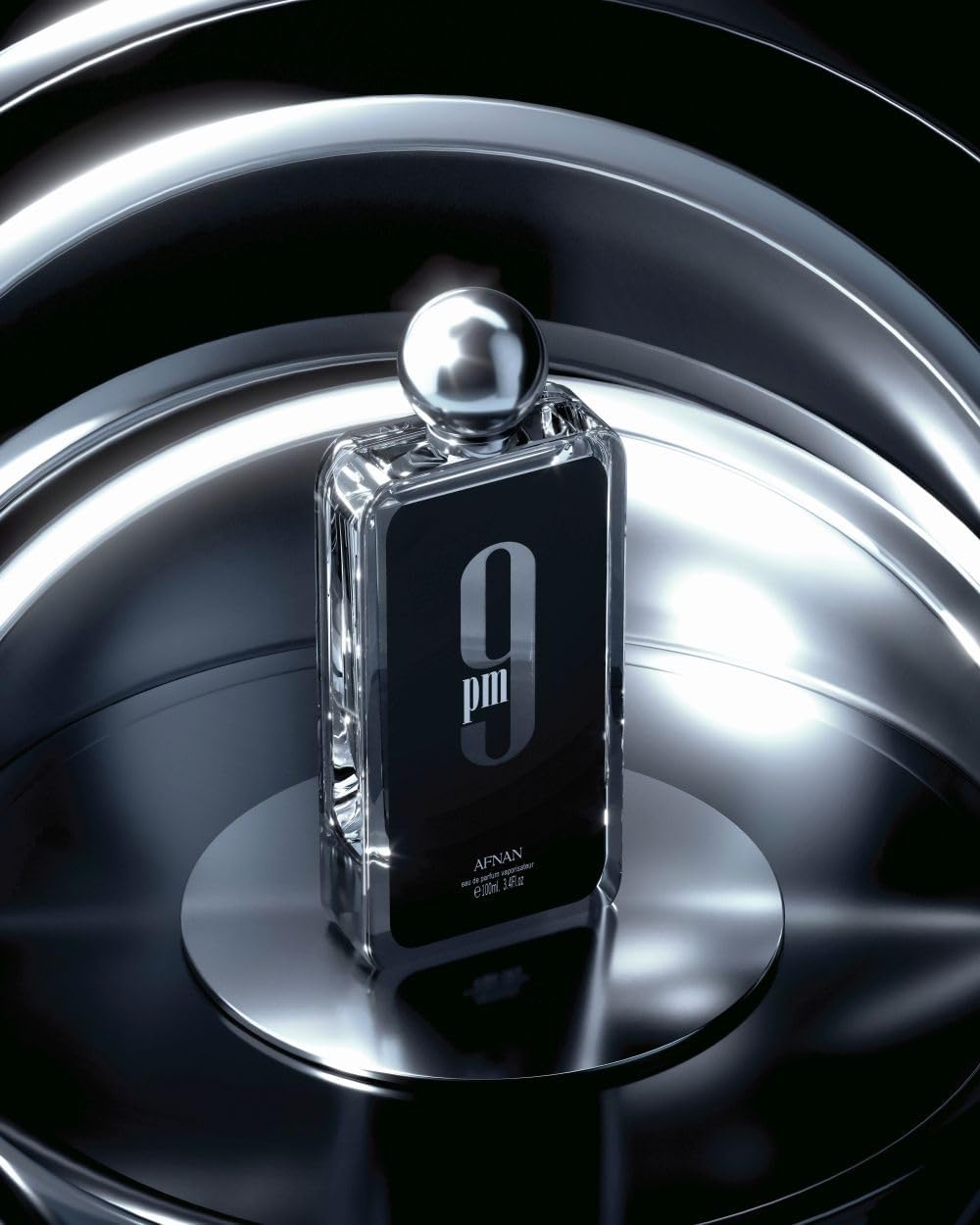 Afnan 9pm Eau de Parfum 100 ml para Hombre - Fragancia Ámbar Vainilla con Notas de Manzana y Canela