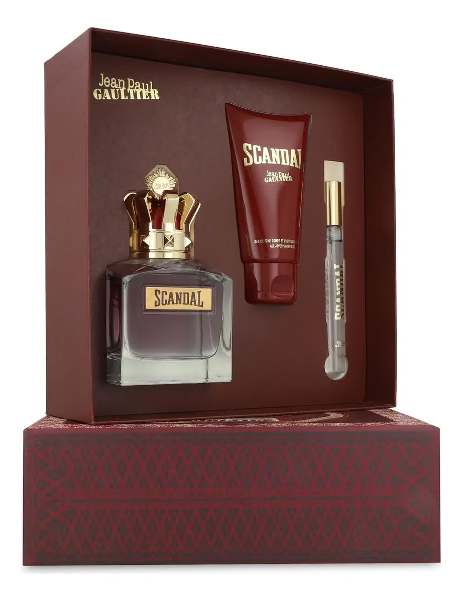 Set Jean Paul Gaultier Scandal 3Pzs 100Ml Edt Spray/ Shower Gel 75Ml/ 10Ml Edt Spray Para Hombre