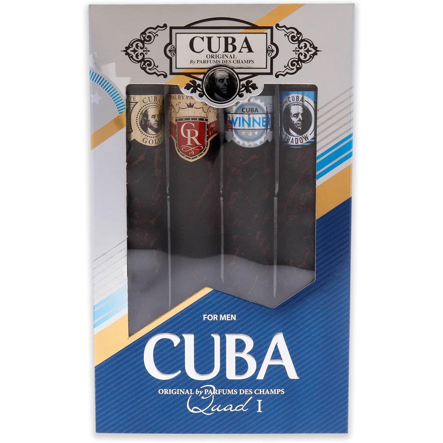 Set Cuba Quad I Des Champs 4 Pz 35 ml c/u Spray - Hombre