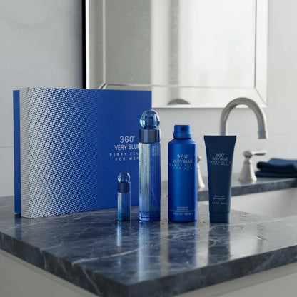 Perry Ellis Set 360° Very Blue 4Pz 100Ml Edt Spray - Hombre