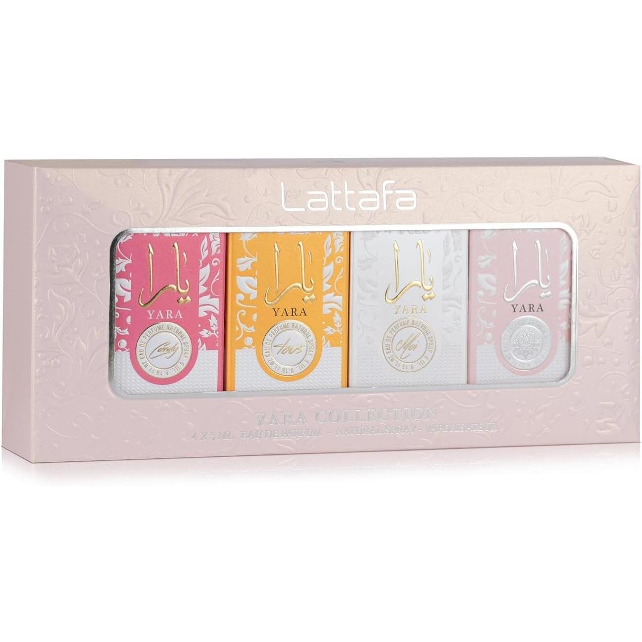 Set Yara Lattafa Mini 4Pz Candy 5Ml Edp/ Tous 5Ml Edp/ Moi 5Ml Edp/ Yara 5Ml Edp - Mujer