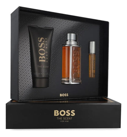 Hugo Boss Set Boss The Scent 3Pzs 100Ml Edt Spray/ Shower Gel 100Ml/ 10Ml Edt Spray - Hombre