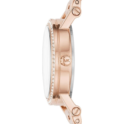 Michael Kors Reloj Mk3892 para Mujer con Diseño Floral y Pulsera de Acero Inoxidable