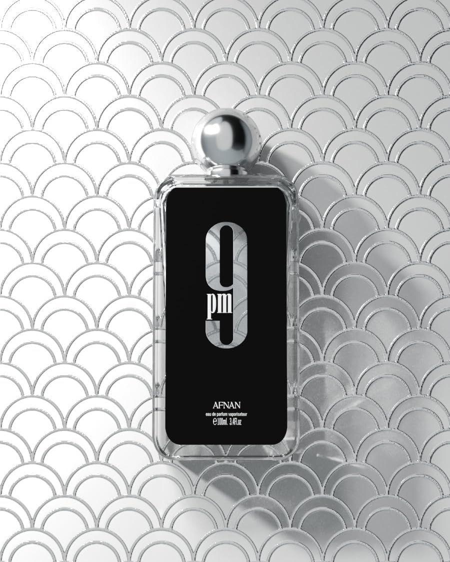 Afnan 9pm Eau de Parfum 100 ml para Hombre - Fragancia Ámbar Vainilla con Notas de Manzana y Canela