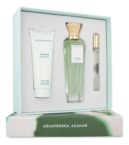 Set Agua Fresca De Azahar 3Pzs 120Ml Edt Spray/ Body Lotion 75Ml/ 10Ml Edt Spray - Mujer