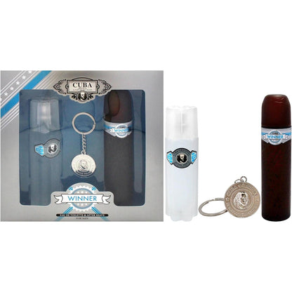 Set Cuba Winner 3Pzs 100Ml Edt Spray/ After Shave 100Ml Spray/ Llavero - Hombre