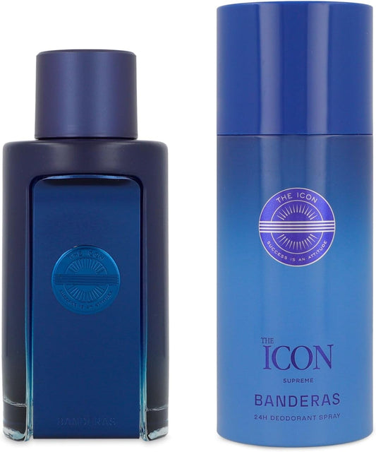 Set Banderas The Icon Supreme 2Pzs 100Ml Edp Spray/ Desodorante 150Ml Spray - Hombre