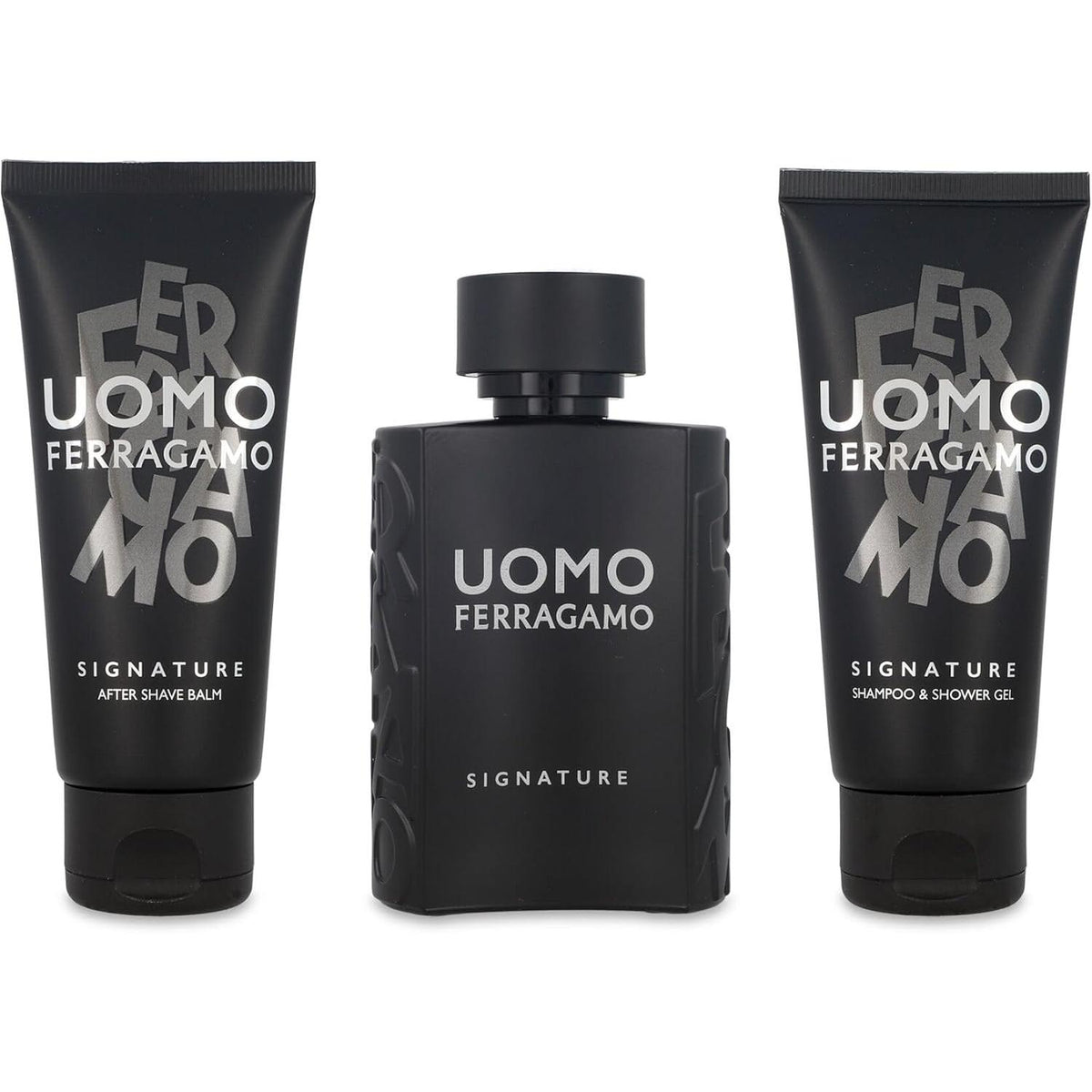 Set Ferragamo Uomo Signature 3Pzs 100Ml Edp Spray/ After Shave 100Ml/ Shower Gel 100Ml - Hombre