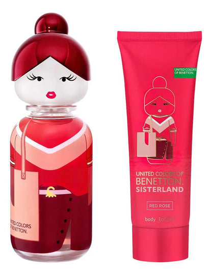 Set Sisterland Red Rose Benetton 2 pz - Mujer
