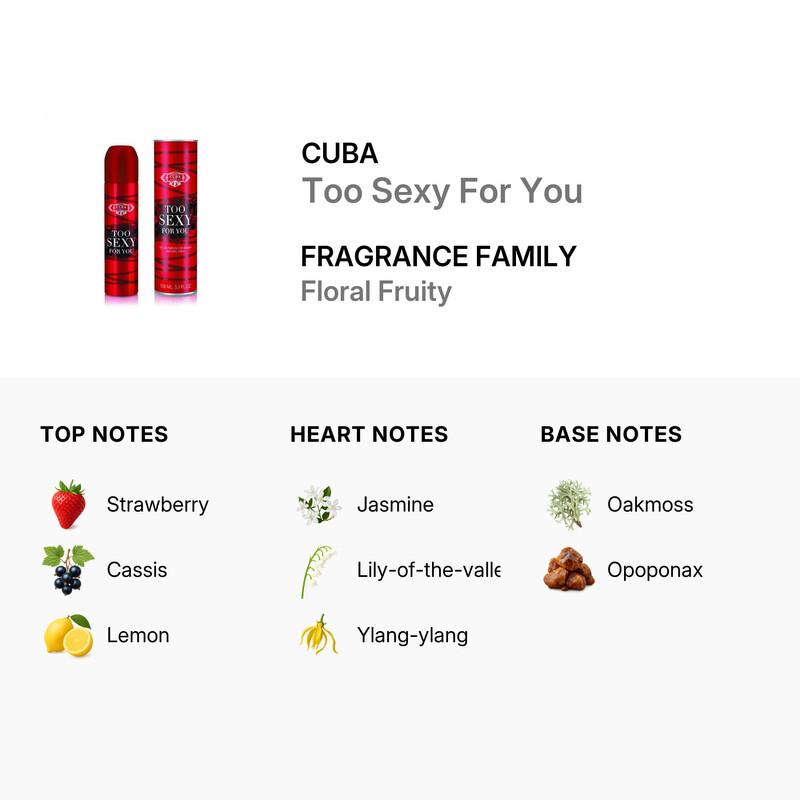 Cuba Too Sexy For You Dama Des Champs 100 ml Edp Spray - Mujer