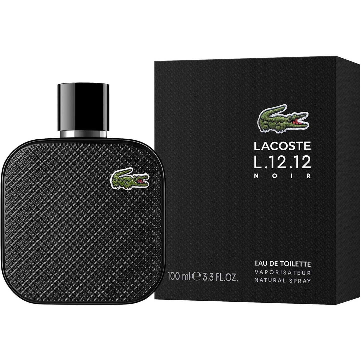 Lacoste L.12.12 Noir 100Ml Edt Spray para Hombre - Fragancia Masculina de Alta Calidad