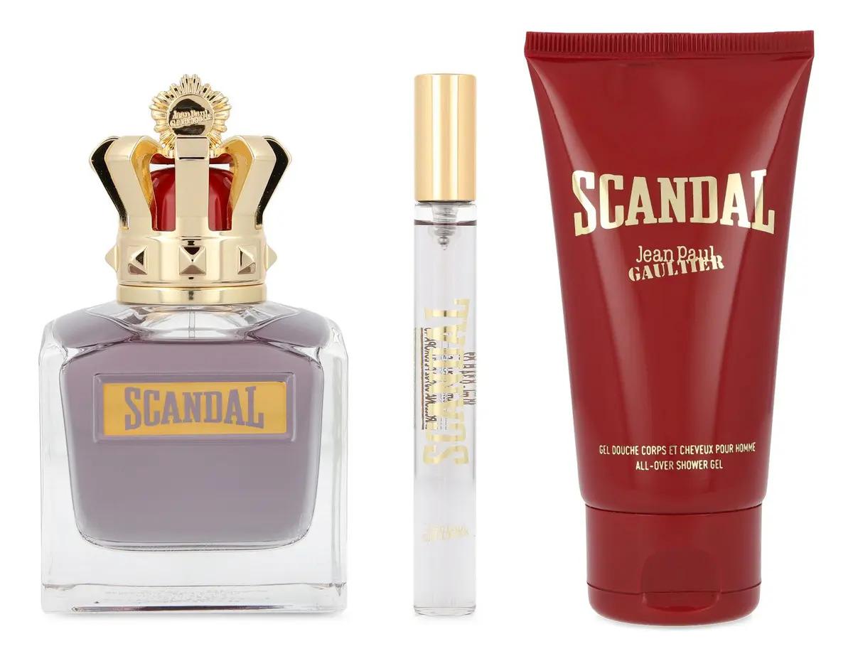 Set Jean Paul Gaultier Scandal 3Pzs 100Ml Edt Spray/ Shower Gel 75Ml/ 10Ml Edt Spray Para Hombre