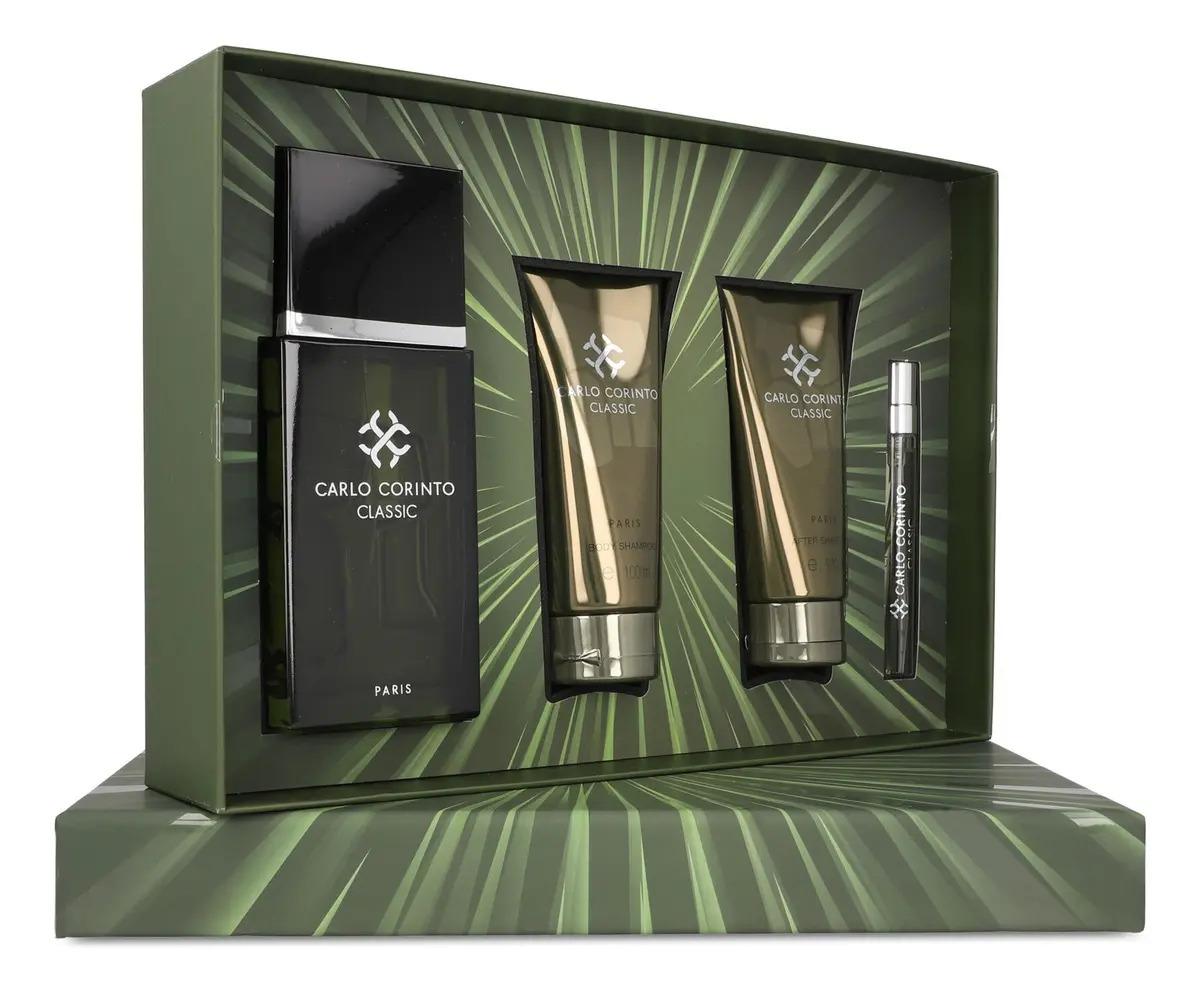 Carlo Corinto Set Carlo Corinto Classic 4Pz 100Ml Edt Spray Body - Hombre