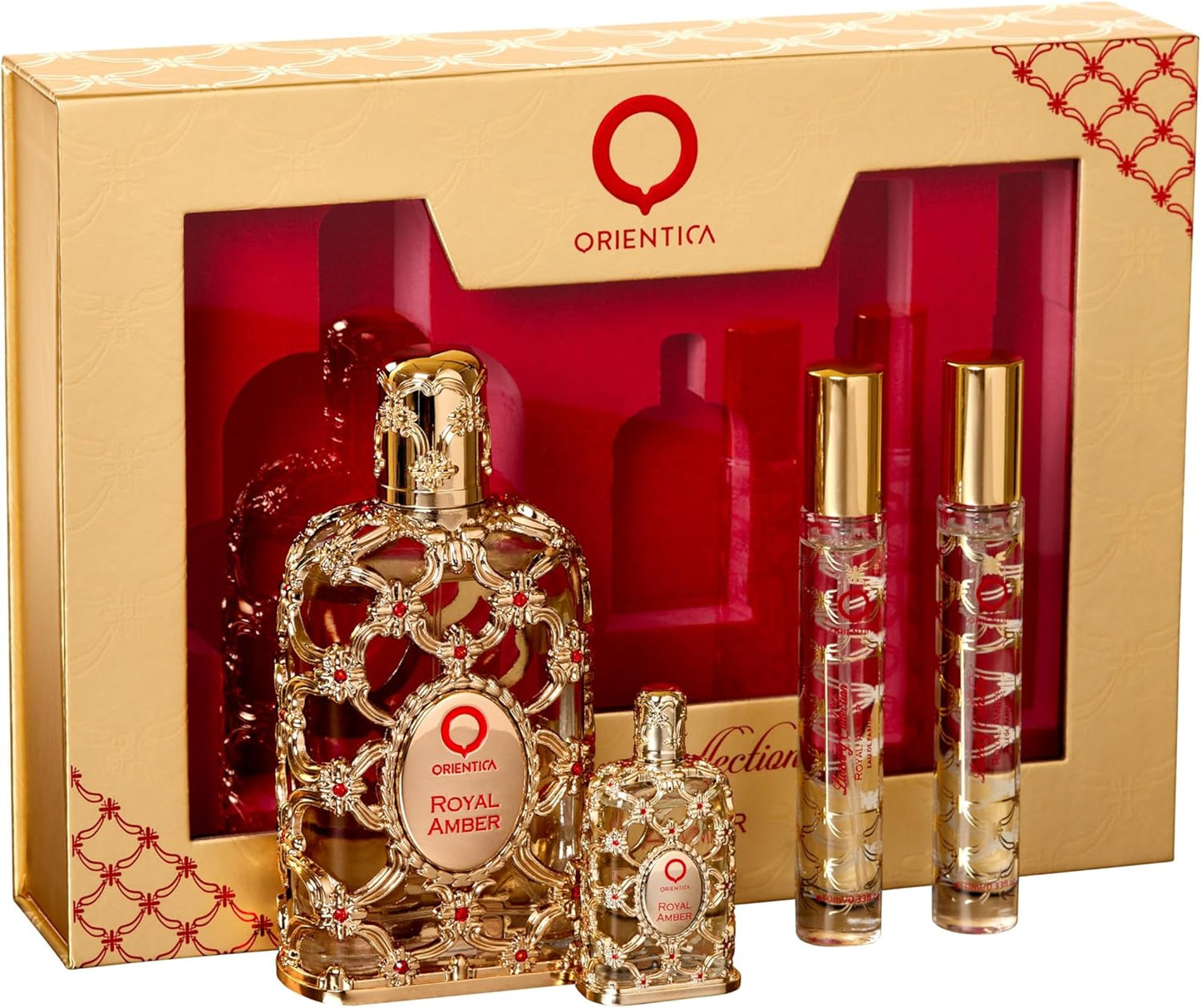 Set Orientica Luxury Collection Royal Amber 4Pzs 80Ml Edp Spray/ 7.5Ml Edp/ 10Ml Edp Spray X2 - Unsex