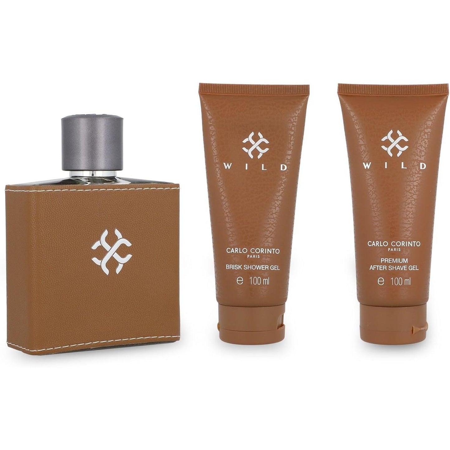 Set Carlo Corinto Wild 3Pzs 100Ml Edp Spray/ Brisk Shower Gel 100Ml/ After Shave Gel 100Ml - Hombre