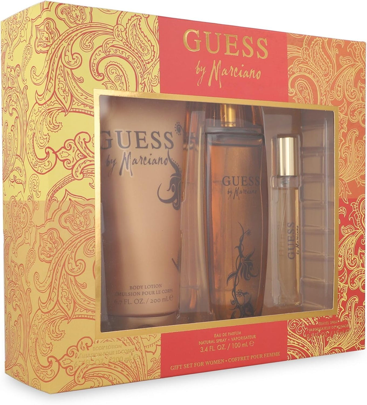 Guess Set By Marciano 3Pzs 100Ml Edp Spray/ Body Lotion 200Ml/ 15Ml Edp Spray - Mujer