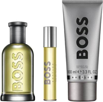 Set Boss Bottled 3Pzs 100Ml Edt Spray/ Shower Gel 100Ml/ 10Ml Edt Spray - Hombre