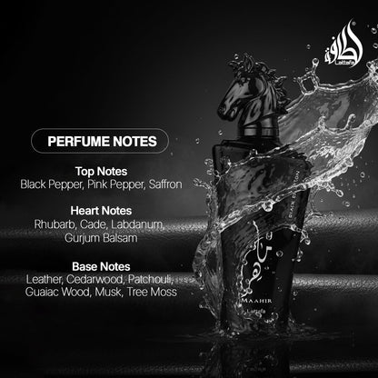 Maahir Black Unisex Lattafa 100 ml Edp Spray - Hombre