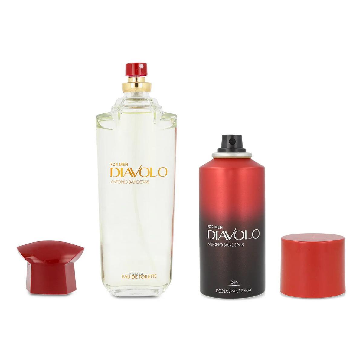 Banderas Set Diavolo 2Pz 100Ml Edt Spray/ Desodorante 150Ml - Hombre