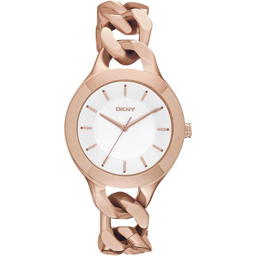 Donna Karan Reloj Ny2218 para Mujer con Diseño Elegante y Pulsera de Cadena en Color Dorado