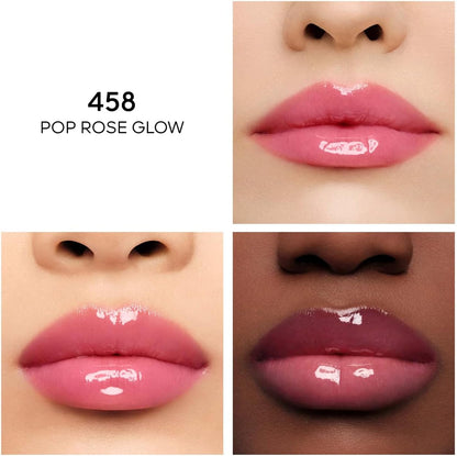 Labial Liquido Kisskiss Bee Glow Oil Guerlain - 458 Pop Rose Glow 9.5ml