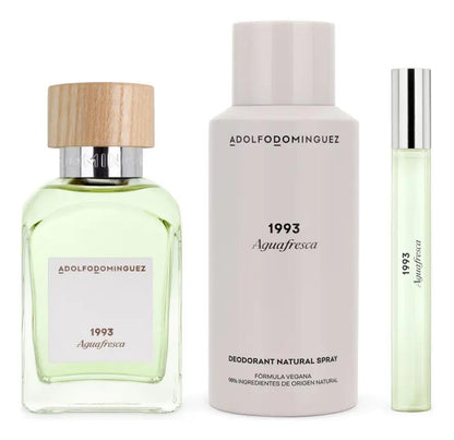 Adolfo Dominguez Set Adolfo Dominguez Agua Fresca 1993 3Pzs 120Ml Edt Spray / Desodorante 150Ml Spray/ 10Ml Edt Spray - Hombre