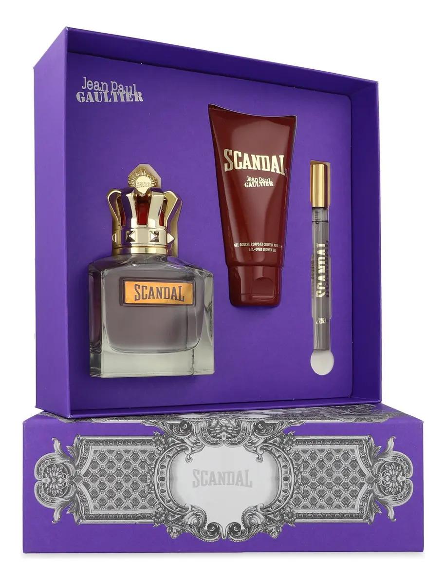Set Jean Paul Gaultier Scandal 3Pzs 100Ml Edt Spray/ Shower Gel 75Ml/ 10Ml Edt Spray Para Hombre