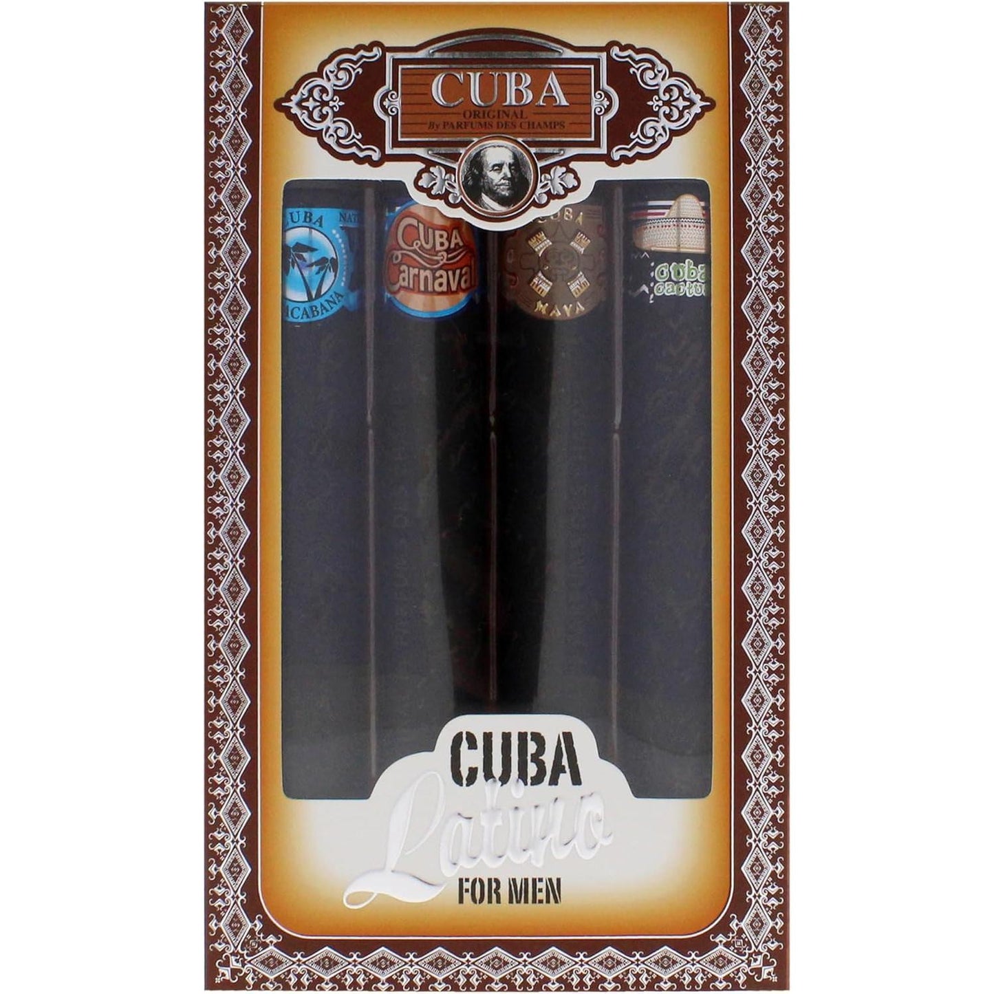 Set Cuba Latino Des Champs 4 Pz 35 ml c/u Spray - Hombre