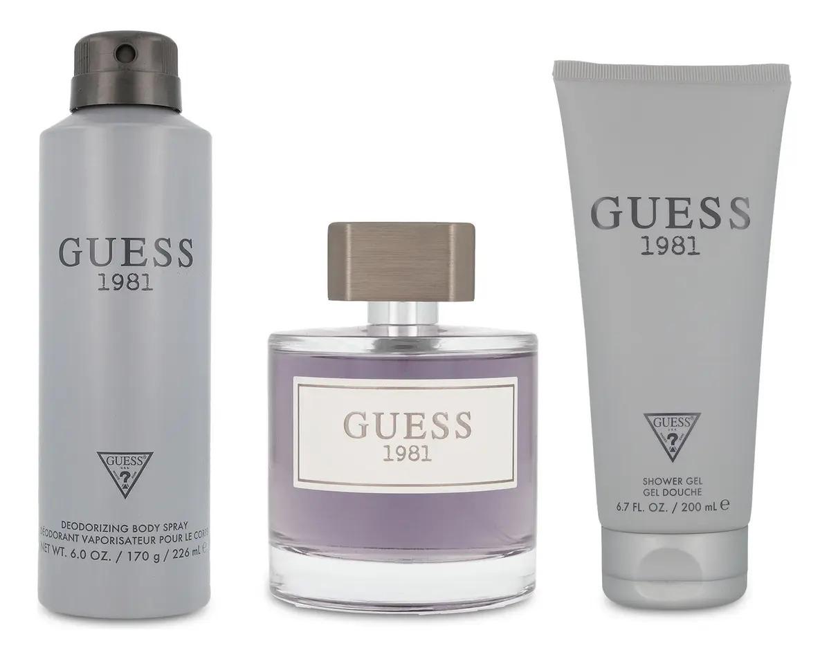 Guess Set 1981 Men 3Pzs 100Ml Edt Spray/ Shower Gel 200Ml/ Desodorante 226Ml Spray - Hombre