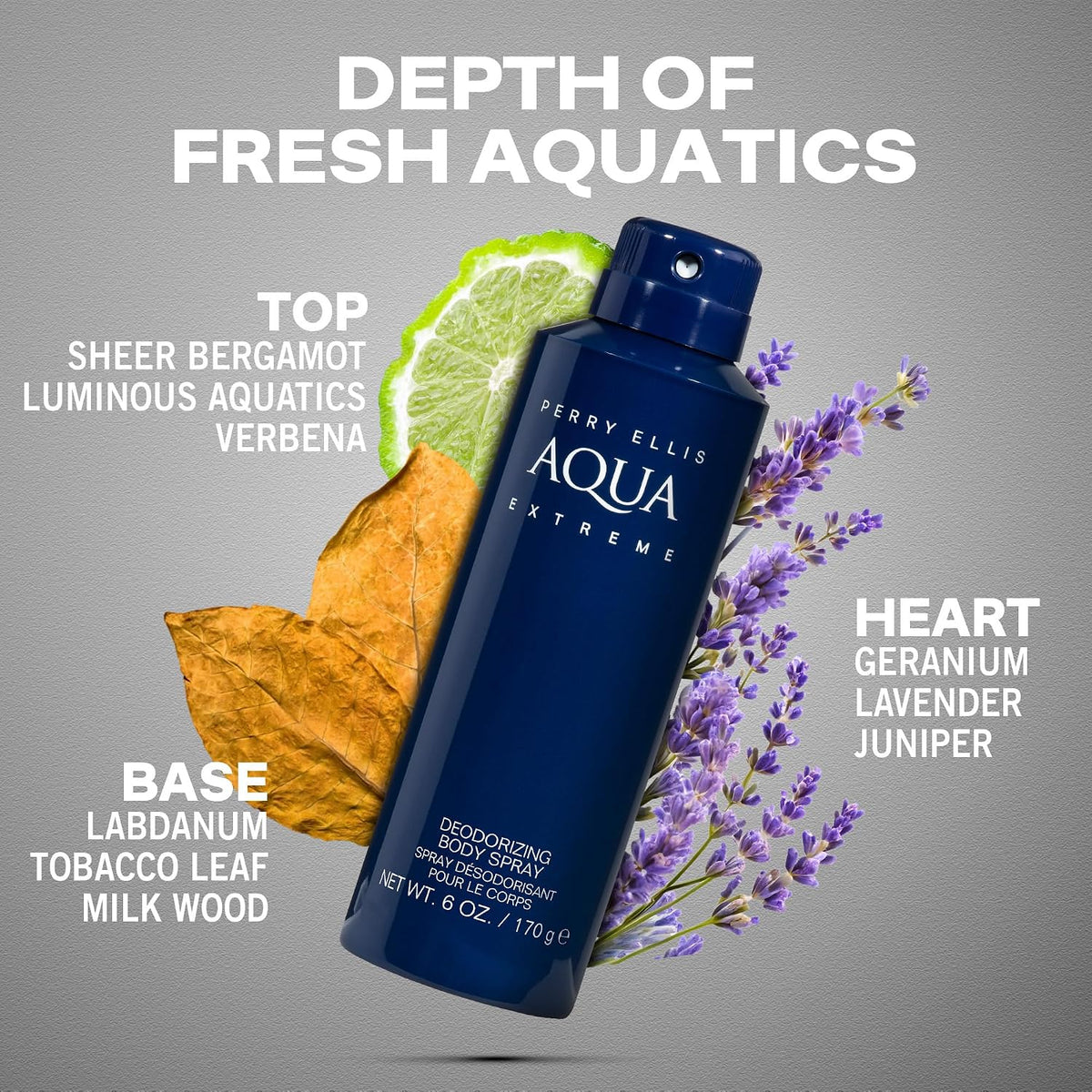 Perry Ellis Aqua Extreme 170G Body Spray - Hombre