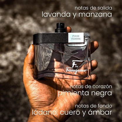 F By Ferragamo Black Caballero Salvatore Ferragamo 100 ml Edt Spray - Hombre
