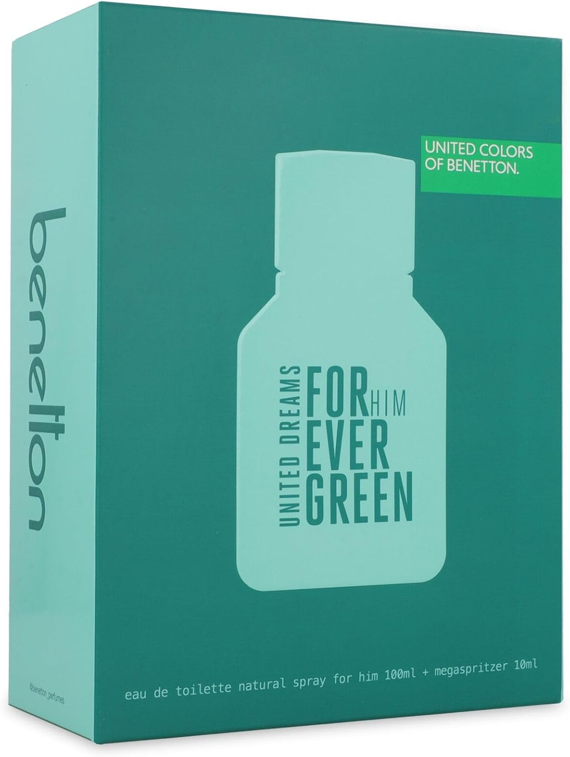 Set Benetton United Dreams Forever Green 2Pzs 100Ml Edt Spray/ 10Ml Edt Spray - Hombre