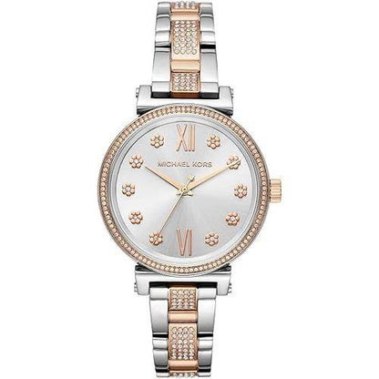 Michael Kors Reloj Mk3880 para Mujer con Diseño Elegante y Detalles de Flores en la Esfera