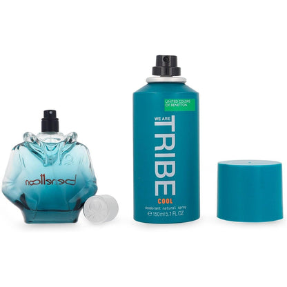 Set Benetton We Are Tribe Cool 2Pzs 90Ml Edt Spray/ Desodorante 150Ml Spray - Hombre