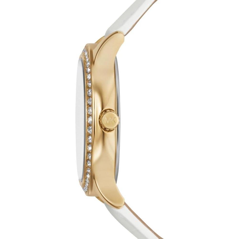 Michael Kors Reloj Mk4818 para Mujer con Correa Blanca y Dial con Números Romanos Elegante y Sofisticado