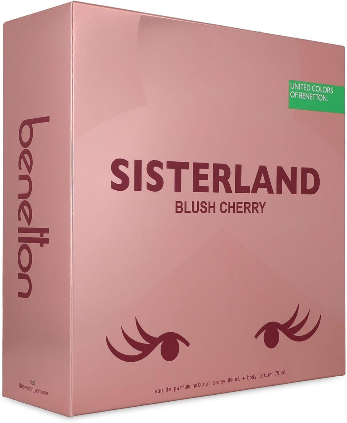 Set Benetton Sisterland Blush Cherry 2Pzs 80Ml Edp Spray/ Body Lotion 75Ml - Mujer