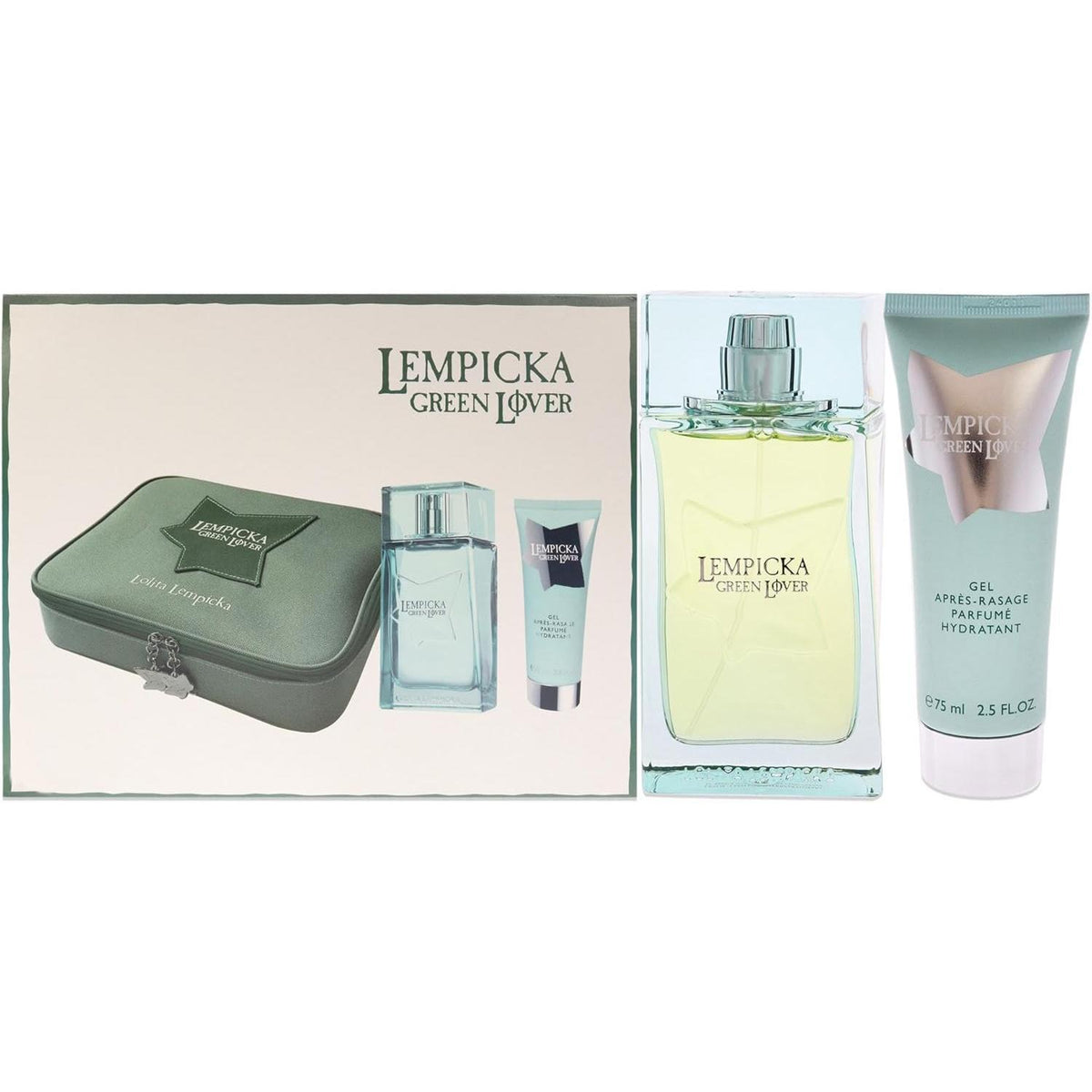 Set Lempicka Green Lover 2Pz 100Ml Spray Bolsa De Aseo - Hombre